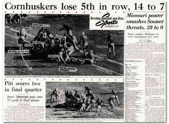 1941 Nebraska-Pittsburgh sports cover